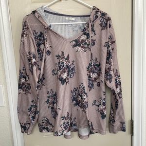 floral sweater hoodie